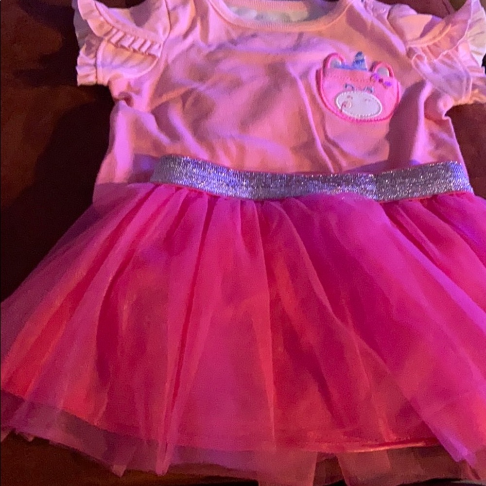 Pink unicorn onesie with tutu